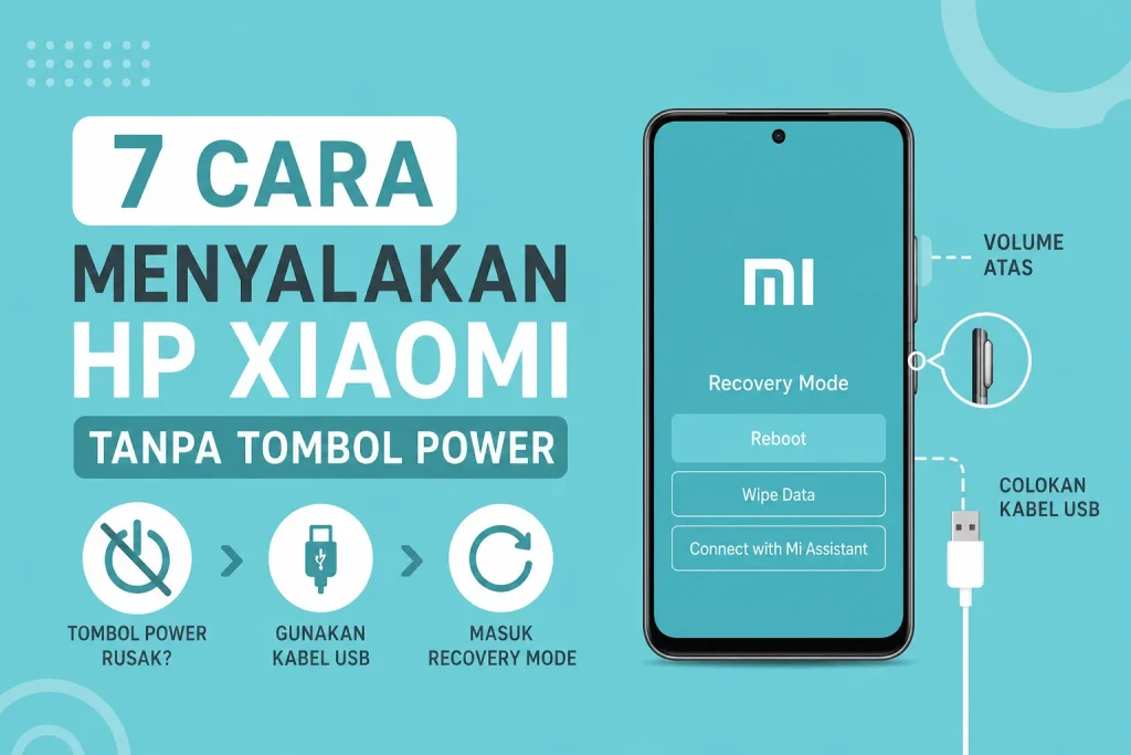 7 Cara Menyalakan HP Xiaomi Tanpa Tombol Power yang Rusak